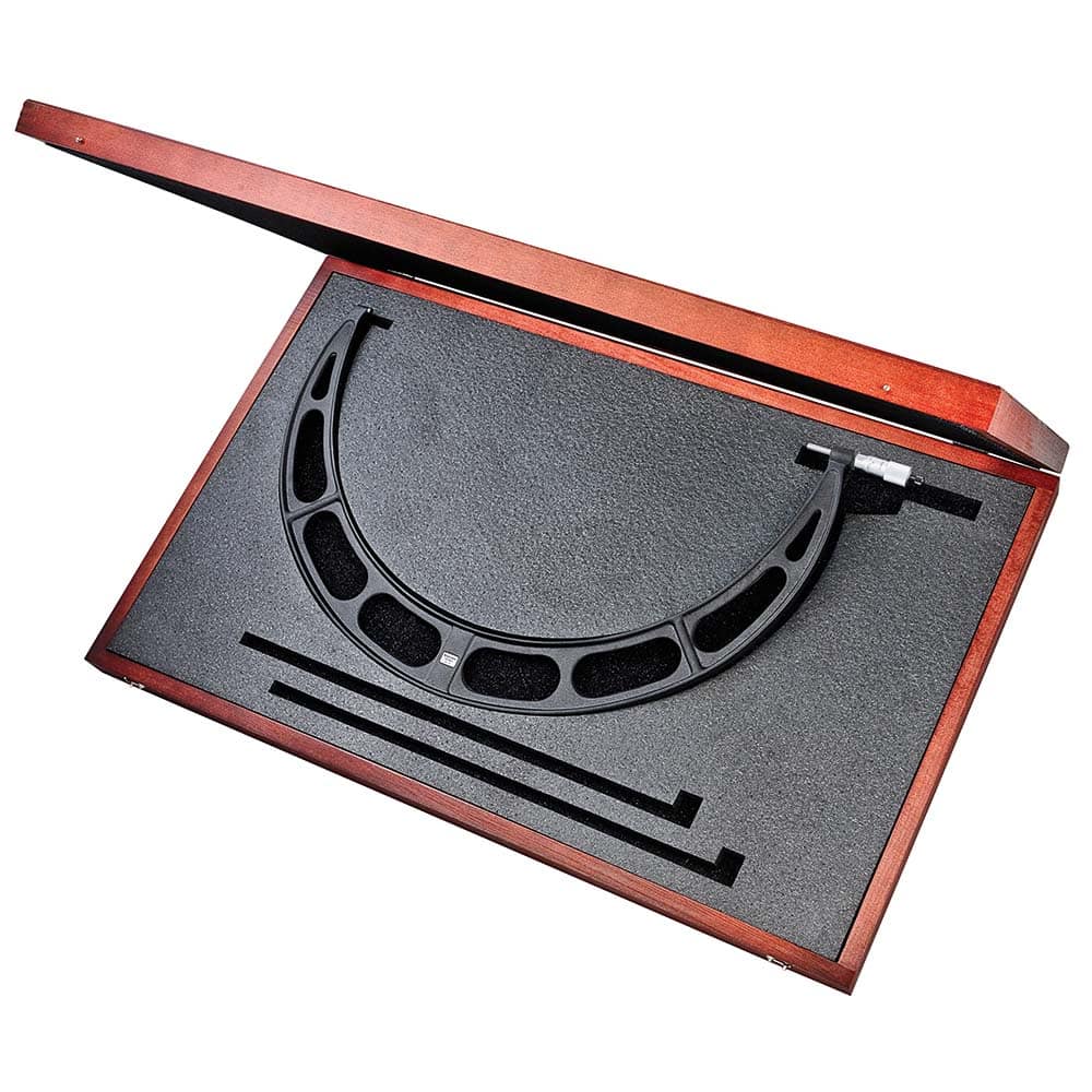Starrett - Mechanical Outside Micrometers; Minimum Measurement (Inch): 22 ; Minimum Measurement (Decimal Inch): 22 ; Maximum Measurement (Decimal Inch): 23.0000 ; Graduation (Decimal Inch): 0.001 ; Features: Starrett Satin Chrome Finish - No Glare - Exact Tooling