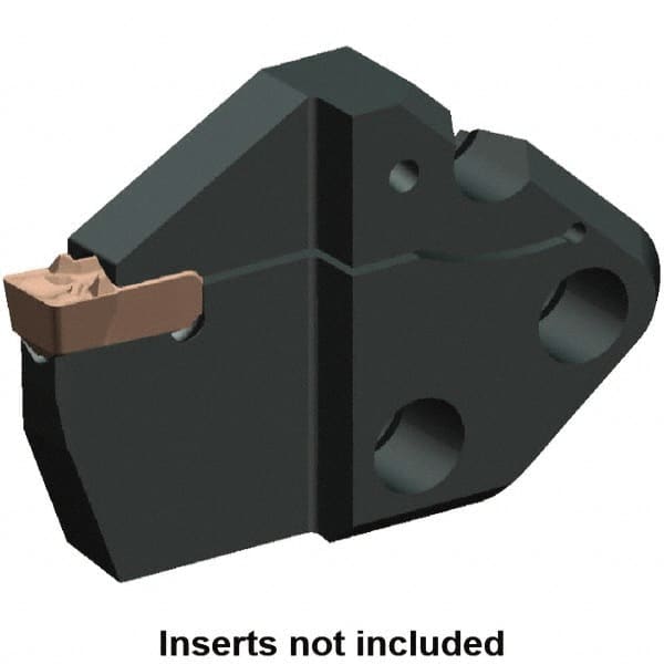 Kennametal - System Size 65, Left Hand Cut, 1.024" Max Depth of Cut, 0.236" Max Width of Cut, Modular Cutoff Cutting Unit Head - A2, A3, A4 Insert Style, 2.347" Head Length, 0.389" Center to Cutting Edge, Series Beyond Evolution - Exact Tooling