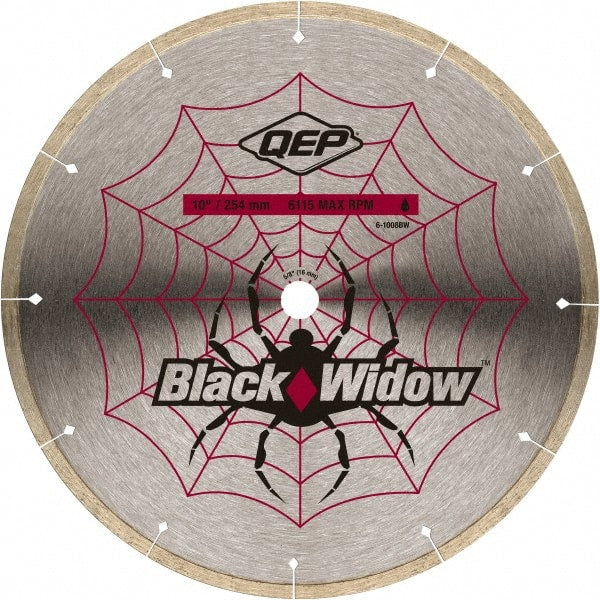 QEP - 10" Diam, 5/8" Arbor Hole Diam, Wet & Dry Cut Saw Blade - Diamond-Tipped, Smooth Action, Standard Round Arbor - Exact Tooling