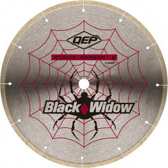 QEP - 10" Diam, 5/8" Arbor Hole Diam, Wet & Dry Cut Saw Blade - Diamond-Tipped, Smooth Action, Standard Round Arbor - Exact Tooling