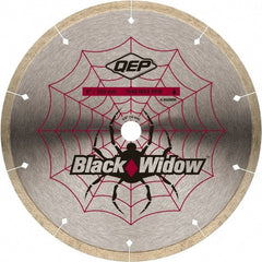QEP - 8" Diam, 5/8" Arbor Hole Diam, Wet & Dry Cut Saw Blade - Diamond-Tipped, Smooth Action, Standard Round Arbor - Exact Tooling