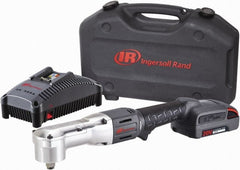 Ingersoll-Rand - 1/2" Drive 20 Volt Angled Cordless Impact Wrench & Ratchet - 1,900 RPM, 3,000 BPM, 180 Ft/Lb Torque, 1 Lithium-Ion Battery Included - Exact Tooling