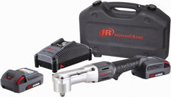 Ingersoll-Rand - 1/2" Drive 20 Volt Angled Cordless Impact Wrench & Ratchet - 1,900 RPM, 3,000 BPM, 180 Ft/Lb Torque, 2 Lithium-Ion Batteries Included - Exact Tooling
