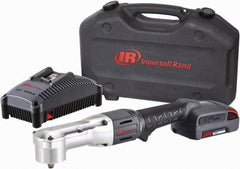 Ingersoll-Rand - 3/8" Drive 20 Volt Angled Cordless Impact Wrench & Ratchet - 1,900 RPM, 2,800 BPM, 180 Ft/Lb Torque, 1 Lithium-Ion Battery Included - Exact Tooling