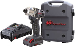 Ingersoll-Rand - 1/4" Drive 20 Volt Pistol Grip Cordless Impact Wrench & Ratchet - 1,900 RPM, 2,800 BPM, 160 Ft/Lb Torque, 1 Lithium-Ion Battery Included - Exact Tooling