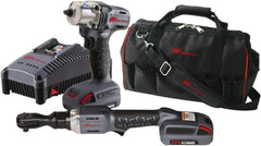 Ingersoll-Rand - 20 Volt Cordless Tool Combination Kit - Includes 3/8" Ratchet & 3/8" Square Drive Impact Wrench, Lithium-Ion Battery Included - Exact Tooling