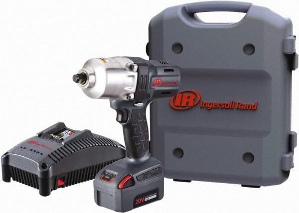 Ingersoll-Rand - 1/2" Drive 20 Volt Pistol Grip Cordless Impact Wrench & Ratchet - 1,900 RPM, 2,300 BPM, 780 Ft/Lb Torque, 1 Lithium-Ion Battery Included - Exact Tooling