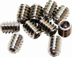 Acorn Engineering - #6-32, 3/16" Long, Flat Point Set Screw - Grade 18-8 Stainless Steel - Exact Tooling