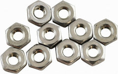 Acorn Engineering - #8-32 UNF Stainless Steel Right Hand Hex Nut - 0.344" Across Flats, 1/8" High, Uncoated - Exact Tooling