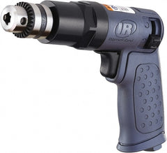 Ingersoll-Rand - 1/4" Reversible Keyed Chuck - Pistol Grip Handle, 1,875 RPM, 16.2 CFM, 0.25 hp, 90 psi - Exact Tooling