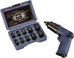 Ingersoll-Rand - 1/4" Drive, 14,500 RPM, 55 Ft/Lb Torque Impact Wrench Set - Pistol Grip Handle, 3,650 IPM, 13 CFM, 90 psi, 1/4" NPTF Inlet - Exact Tooling