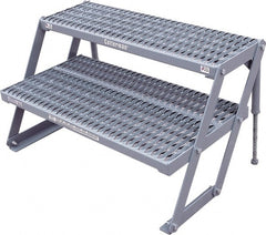Cotterman - 23" 2 Step Platform - Work Platform, 800 Lb Capacity, 38" Base Width x 21" Base Depth - Exact Tooling