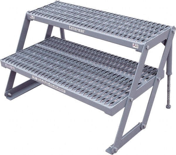 Cotterman - 23" 2 Step Platform - Work Platform, 800 Lb Capacity, 26" Base Width x 21" Base Depth - Exact Tooling