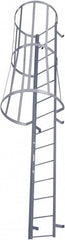 Cotterman - 242" 22 Step Fixed Ladder - Dock Ladder, 300 Lb Capacity, 39" Base Width x 40" Base Depth - Exact Tooling
