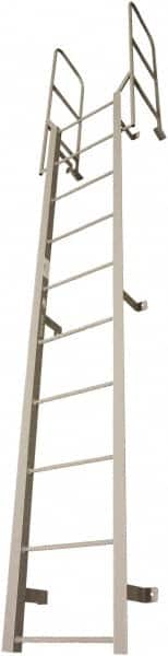 Cotterman - 186" 13 Step Fixed Ladder - Dock Ladder, 300 Lb Capacity, 27" Base Width x 18" Base Depth - Exact Tooling