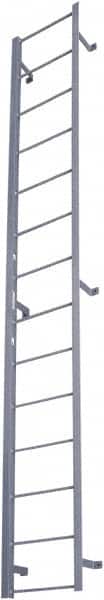 Cotterman - 110" 10 Step Fixed Ladder - Dock Ladder, 300 Lb Capacity, 21" Base Width x 9" Base Depth - Exact Tooling