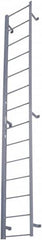 Cotterman - 121" 11 Step Fixed Ladder - Dock Ladder, 300 Lb Capacity, 21" Base Width x 9" Base Depth - Exact Tooling
