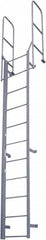 Cotterman - 164" 11 Step Fixed Ladder - Dock Ladder, 300 Lb Capacity, 27" Base Width x 18" Base Depth - Exact Tooling