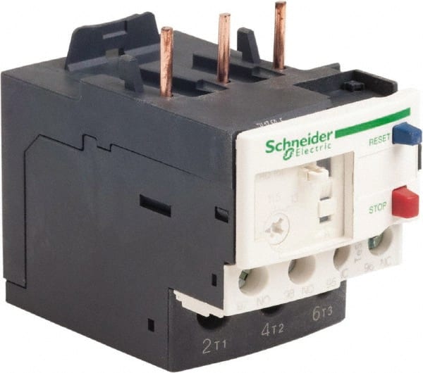 Schneider Electric - 3 Pole, NEMA Size 0-1, 9 to 13 Amp, 690 VAC, Thermal NEMA Overload Relay - Trip Class 20, For Use with LC1D12, LC1D18, LC1D25, LC1D32 and LC1D38 - Exact Tooling
