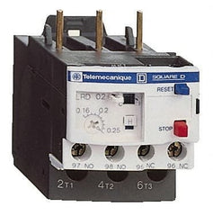 Schneider Electric - 0.25 to 0.4 Amp, 690 VAC, Thermal IEC Overload Relay - Trip Class 10A, For Use with LC1D09 and LC1D38 - Exact Tooling