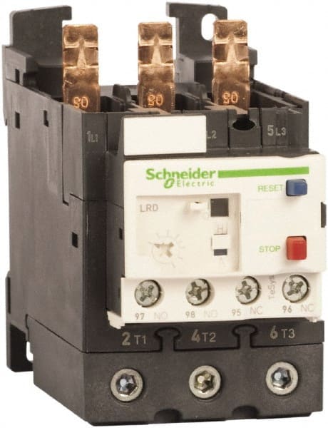 Schneider Electric - 17 to 25 Amp, 690 VAC, Thermal IEC Overload Relay - Trip Class 10A, For Use with LC1D40A and LC1D65A - Exact Tooling