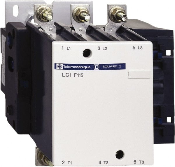 Schneider Electric - 3 Pole, 115 Amp at 440 VAC and 200 Amp at 440 VAC, Nonreversible IEC Contactor - Bureau Veritas, CCC, CSA, DNV, EN/IEC 60947-1, EN/IEC 60947-4-1, GL, JEM 1038, LROS, RINA, RMRoS, RoHS Compliant, UL Listed - Exact Tooling