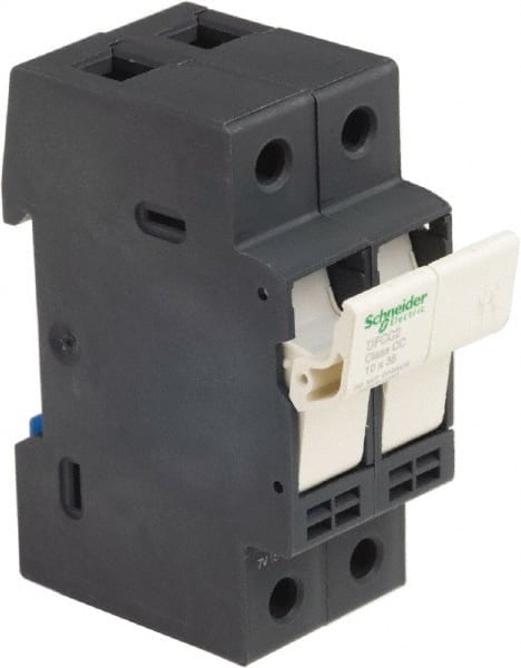Schneider Electric - 2 Pole, 600 Volt, 30 Amp, DIN Rail Mount Fuse Holder - Compatible with CC Class, 35mm Wide Fuse - Exact Tooling
