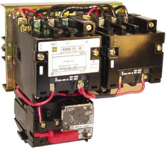 Square D - 110 Coil VAC at 50 Hz, 120 Coil VAC at 60 Hz, 90 Amp, NEMA Size 3, Reversible Open Enclosure NEMA Motor Starter - 3 Phase hp: 25 at 200 VAC, 30 at 230 VAC, 50 at 460 VAC, 50 at 575 VAC - Exact Tooling