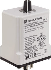 Square D - DPDT Time Delay Relay - 10 Contact Amp, 110 VDC & 120 VAC - Exact Tooling