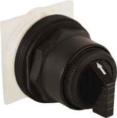 Schneider Electric - 30mm Mount Hole, 3 Position, Knob and Pushbutton Operated, Selector Switch Only - Black, Maintained (MA), without Contact Blocks, Anticorrosive, Weatherproof, Dust and Oil Resistant - Exact Tooling