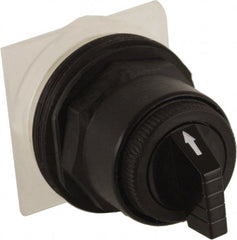 Schneider Electric - 30mm Mount Hole, 3 Position, Knob and Pushbutton Operated, Selector Switch Only - Black, Maintained (MA), without Contact Blocks, Anticorrosive, Weatherproof, Dust and Oil Resistant - Exact Tooling