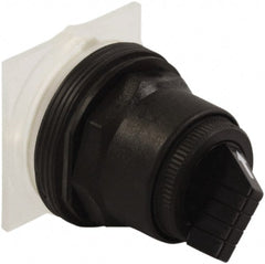 Schneider Electric - 30mm Mount Hole, 2 Position, Knob and Pushbutton Operated, Selector Switch Only - Black, Maintained (MA), without Contact Blocks, Anticorrosive, Weatherproof, Dust and Oil Resistant - Exact Tooling