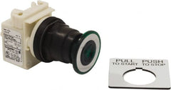 Schneider Electric - 30mm Mount Hole, Extended Straight, Pushbutton Switch Only - Green Pushbutton, Maintained (MA), Momentary (MO) - Exact Tooling