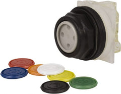 Schneider Electric - 30mm Mount Hole, Flush, Pushbutton Switch with Contact Block - Octagon, Multicolor Pushbutton, Momentary (MO) - Exact Tooling