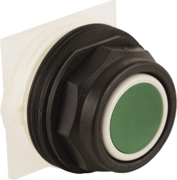 Schneider Electric - 30mm Mount Hole, Extended Straight, Pushbutton Switch Only - Green Pushbutton, Momentary (MO) - Exact Tooling