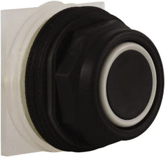 Schneider Electric - 30mm Mount Hole, Extended Straight, Pushbutton Switch Only - Black Pushbutton, Momentary (MO) - Exact Tooling