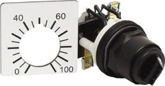 Square D - 2,500 Ohm, 30mm, 300 VAC Potentiometer - 2 Watts, Nonilluminated, Knob Operated, NEMA 4, 13 - Exact Tooling