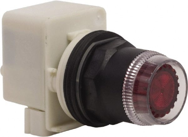 Schneider Electric - 30mm Mount Hole, Extended Straight, Pushbutton Switch Only - Red Pushbutton, Momentary (MO) - Exact Tooling