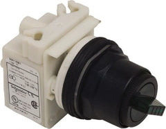 Schneider Electric - 1.18 Inch Mount Hole, 2 Position, Knob and Pushbutton Operated, Selector Switch Only - Green, Maintained (MA), without Contact Blocks, Anticorrosive, Weatherproof, Dust and Oil Resistant - Exact Tooling