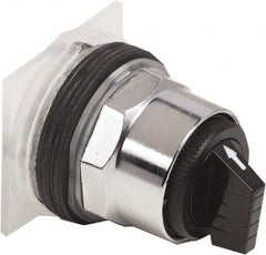 Schneider Electric - 30mm Mount Hole, 3 Position, Knob and Pushbutton Operated, Selector Switch Only - Black, Momentary (MO), without Contact Blocks, Weatherproof and Dust and Oil Resistant - Exact Tooling