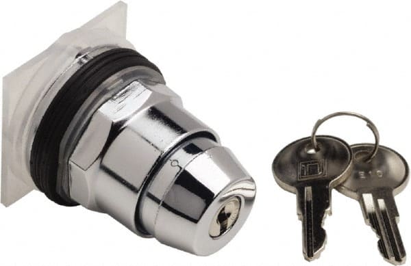 Schneider Electric - 30mm Mount Hole, 3 Position, Knob and Pushbutton Operated, Selector Switch Only - Black, Momentary (MO), without Contact Blocks, Weatherproof and Dust and Oil Resistant - Exact Tooling