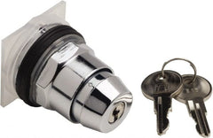 Schneider Electric - 30mm Mount Hole, 3 Position, Knob and Pushbutton Operated, Selector Switch Only - Black, Momentary (MO), without Contact Blocks, Weatherproof and Dust and Oil Resistant - Exact Tooling