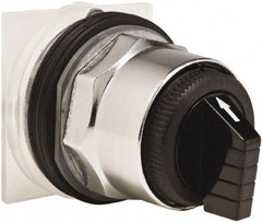 Schneider Electric - 30mm Mount Hole, 3 Position, Knob and Pushbutton Operated, Selector Switch Only - Black, Maintained (MA), without Contact Blocks, Weatherproof and Dust and Oil Resistant - Exact Tooling