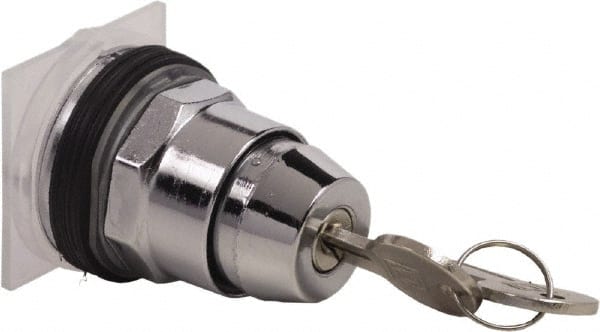 Schneider Electric - 1.18 Inch Mount Hole, 2 Position, Knob and Pushbutton Operated, Selector Switch Only - Black, Maintained (MA), without Contact Blocks, Weatherproof and Dust and Oil Resistant - Exact Tooling