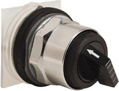 Schneider Electric - 30mm Mount Hole, 2 Position, Knob and Pushbutton Operated, Selector Switch Only - Black, Maintained (MA), without Contact Blocks, Weatherproof and Dust and Oil Resistant - Exact Tooling