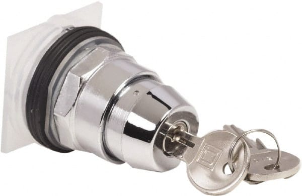 Schneider Electric - 30mm Mount Hole, 2 Position, Knob and Pushbutton Operated, Selector Switch Only - Black, Maintained (MA), without Contact Blocks, Weatherproof and Dust and Oil Resistant - Exact Tooling