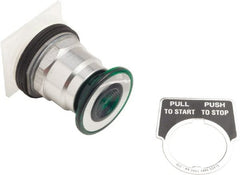 Schneider Electric - 30mm Mount Hole, Extended Straight, Pushbutton Switch Only - Round, Green Pushbutton, Maintained (MA), Momentary (MO), Weatherproof, Dust and Oil Resistant - Exact Tooling