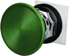 Schneider Electric - 30mm Mount Hole, Extended Straight, Pushbutton Switch Only - Green Pushbutton, Momentary (MO) - Exact Tooling