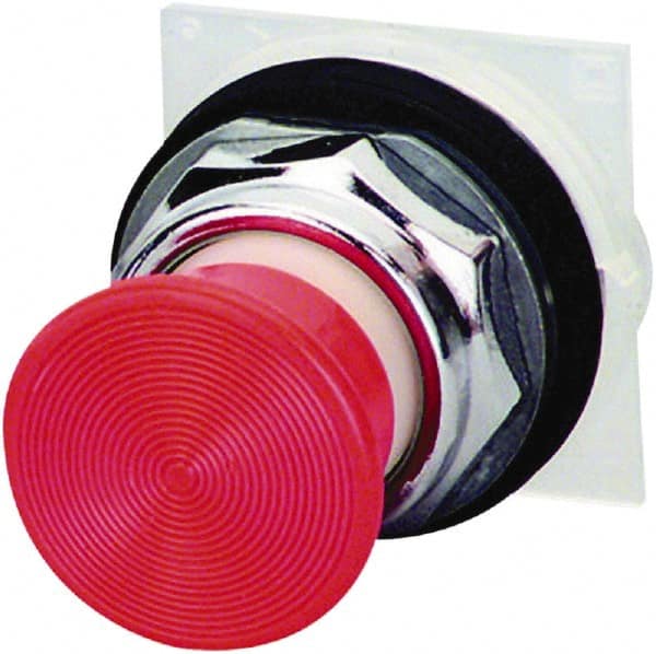 Schneider Electric - 30mm Mount Hole, Extended Straight, Pushbutton Switch Only - Red Pushbutton, Momentary (MO) - Exact Tooling