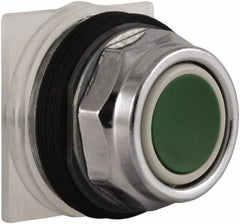 Schneider Electric - 30mm Mount Hole, Extended Straight, Pushbutton Switch Only - Green Pushbutton, Momentary (MO) - Exact Tooling